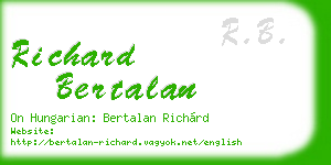 richard bertalan business card