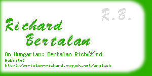 richard bertalan business card